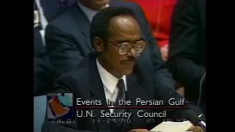 Tesfaye Dinka Speaking, Authorization of Force in the Persian Gulf January 15, 1991