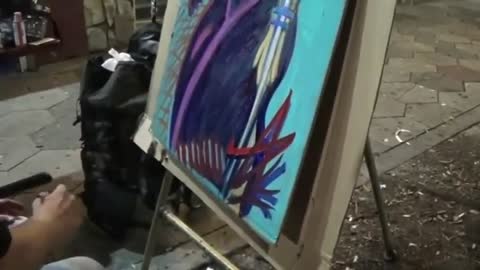 Jet Pack Chick [2015] 3d Fantasy Street Art Master Carl Quintiliani