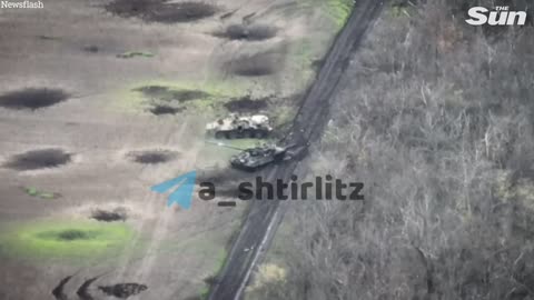 Ukrainian forces destroy Russian tanks and soldiers in huge blast