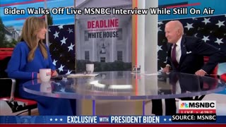 Biden Walks Off Live MSNBC Interview While Still On Air