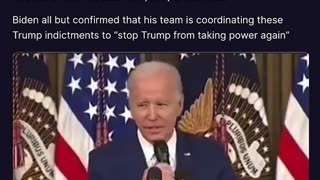 Joe Biden talking about Trump Indictment: "We just have to Demonstrate that he will not take Power"