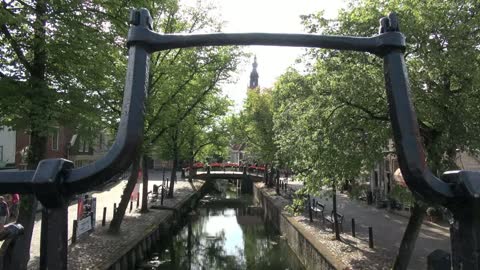 Netherlands Edam stout rail on canal