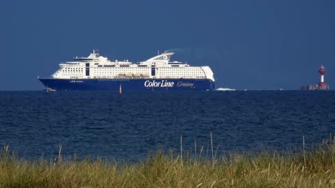 Beautiful view of Cruise ship