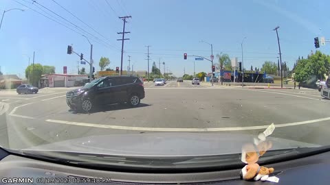 Car accident in Downey CA July 2023