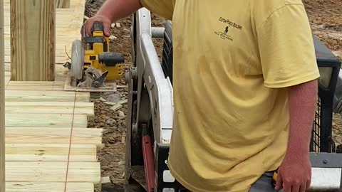 Cutting a 9 Foot Tall Deck Using a Skid Steer