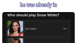 Who should play Snow White? 🤷🏾‍♂️