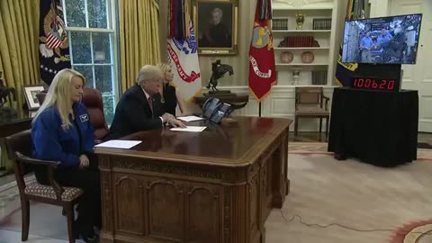 President Trump video call with Nasa Astronaut