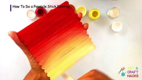 How To Do a Popsicle Stick Painting | By Art & Craft Hacks