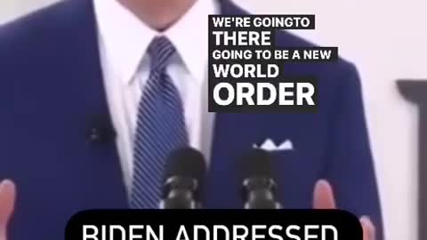 Biden talks about the shift into a NEW WORLD ORDER (NWO)…. 👀