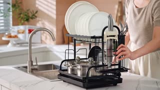 Amazon Kitsure Dish Drying Rack -Multifunctional Dish Rack,