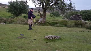 Putting up a lightweight trekking pole tent.