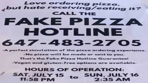 Call The Fake Pizza Hotline