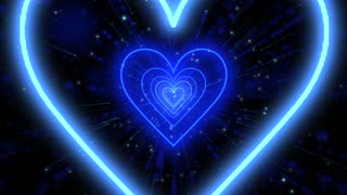 211. Love Heart Screen💙Animation Video Neon Heart Heart