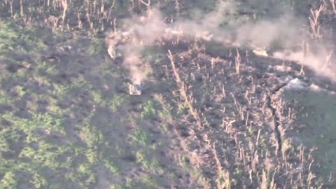 Video of the destruction of a Russian convoy near Klishchiyivka