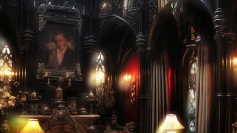 Gothic Interior | Victorian Gothic | Living Room Interior | Digital Art | AI Art #gothicinterior