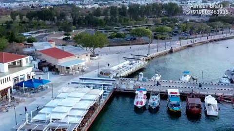 Cyprus (Paphos city) in morning time harbour beach very beautiful vew