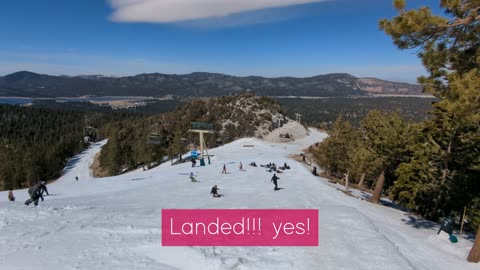 Snowboarding: progression to clear very large jumps at Bear Mountain