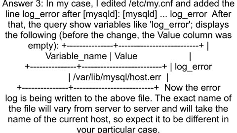 How to view error logs generated by mariadb on CentOS 7