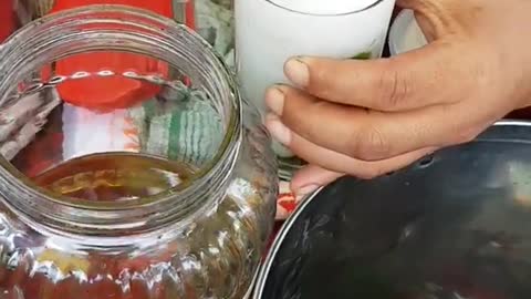 GRASS JELLY ICE.. Indonesian street food