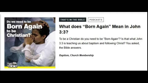 What Does `Born Again` mean in John 3:3