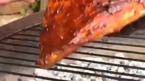 BBQ Ribs outdoors