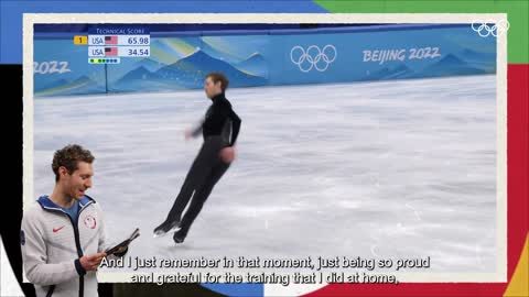 Jason Brown reacts to his Beijing 2022 short program! ⛸ | Olympic ⏮ Rewind