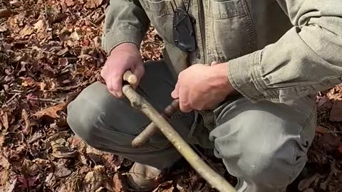 Bow drill fire