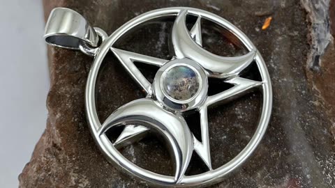 Unlock Magick: Triple Goddess Silver Pendant