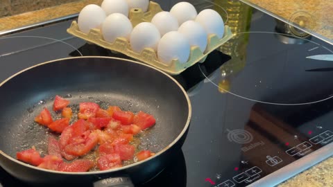 Fried Tomatoes Scrambled Eggs_