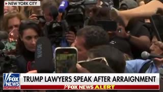 Trumps Lawyer Speaking After the Arraignment