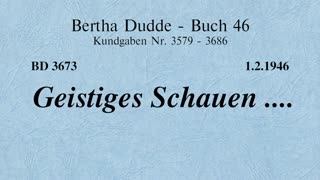 BD 3673 - GEISTIGES SCHAUEN ....