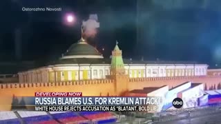 Russia blames US for alleged drone attack on Kremlin