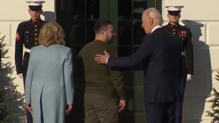 Biden Greets Zelensky In Front Of The White House In Awkward Moment