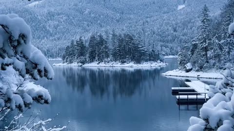 Snow lake view