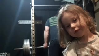 Lifting weights with my Daughter.