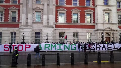 Pro-Palestinian protesters enter British ministry