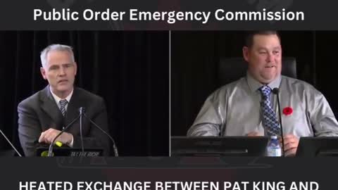 Heated exchange between Pat King and Ottawa lawyer during public commision