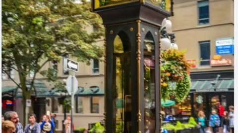 The Famous Gastown Steam Clock in Vancouver