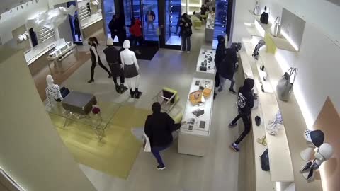 Chicago 14 Thieves Overrun Security Guard At LV Store