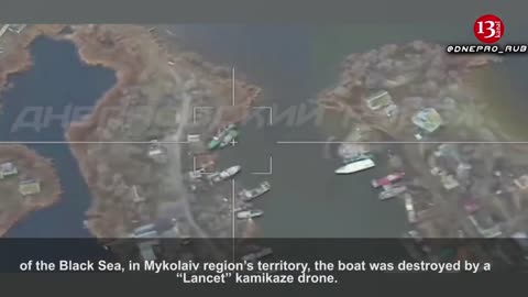 "Lancet" kamikaze drone ATTACKED Ukrainian boats on the Black Sea coast