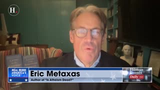 Eric Metaxas tells Jack Posobiec that "You have to be utterly willful to be an atheist."