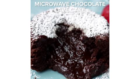 MICROWAVE CHOCOLATE LAVE CAKE