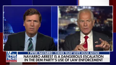 Peter Navarro joins Tucker Carlson following FBI arrest over January 6 committee subpoena