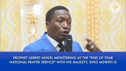 Ministering At The National Prayer Service With King Mswati III Prophet Uebert Angel