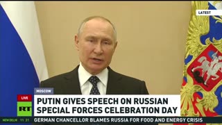 Putin Gives Speech on Russia’s Special Forces Day