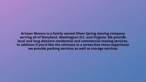 Silver Spring movers