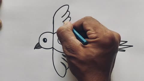 How to draw beautiful parrot from letter d Easy parrot drawing letter drawing