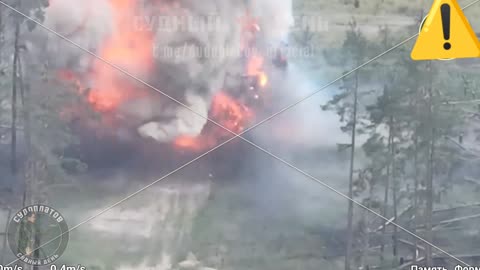 عاجل: مشاهد جوية لقصف دبابات أوكرانيا
