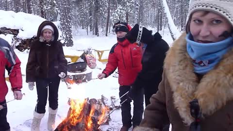 BBQ Russian Style in Siberia | Winter BBQ in the middle of Siberia #BBQ #Siberia