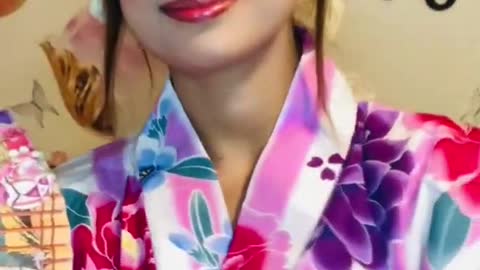 Japanese kimono (yukata) dress